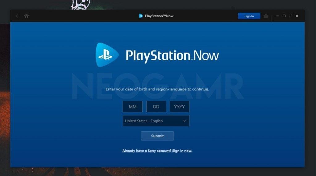using PlayStation Now