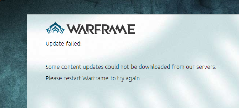 Why Warframe Update Keeps On Failing?