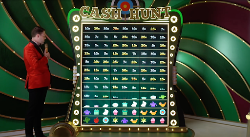 A captivating image illustrating the art of Crazy Time strategy  in the Cash Hunt bonus game, as players employ tactics and thoughtful decision-making to enhance their chances of victory.
