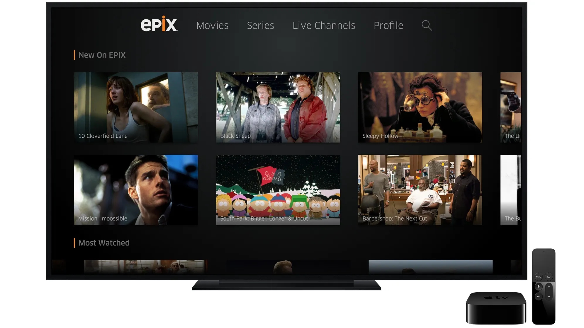 Activate EpixNow on Apple TV